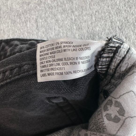 Wild Fable Mom Jeans Black Womens 10 Denim Distressed High Rise Crop Frayed Hem - Picture 6 of 7